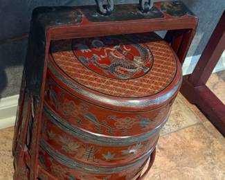 Chinese Wedding Basket - Tiered Shanxi Box