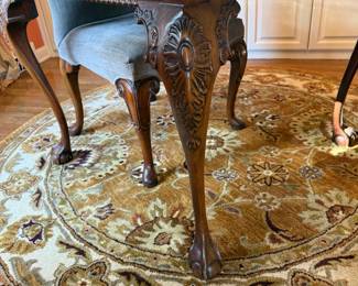 Vintage Writing Desk with Ball and Claw Feet