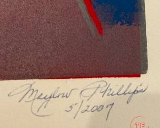 Signed MAYLOW PHILLIPS Untitled Saint Cecilia Catholic Cathedral #5 Serigraph 2007
