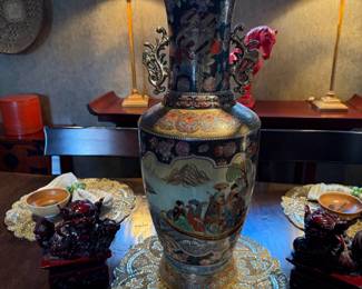 Hand Painted Chinese Satsuma Vase