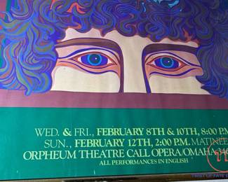 Jacques Offenbach's The Tales of Hoffman Orpheum Theater Framed Exhibit Poster