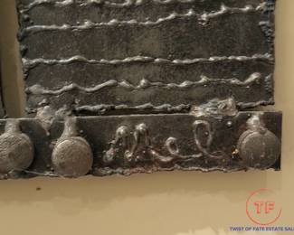 Signed BROTHER MEL MEYER Modern Church Sculpted Brutalist Style Wall Art in Welded Steel/Iron