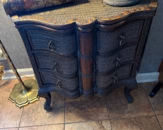 Wicker Rattan 6 Drawer Chest