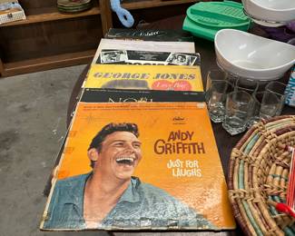 Assorted Record Albums Including Ady Griffith & George Jones