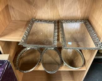 Assorted Framed Mirror Vanity Trays