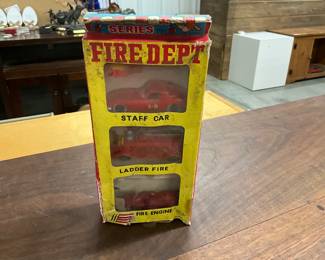 Fire Dept Series - Staff Car & Ladder Fire Truck & Fire Engine Toys