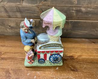 Waco Melody in Motion Ice Cream Vendor Bisque Porcelain Figurine