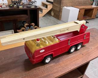1970's Tonka Toys Fire Truck Pressed Steel