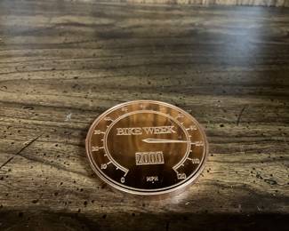 The Franklin Mint Bronze Token Coin Commemorating Bike Week 2000
