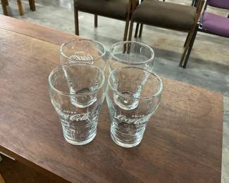 Clear Glass Coca-Cola Glasses "Drink Coca-Cola"