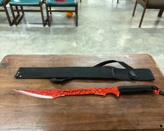 Full Tang Crimson Web Ninja Fantasy Samurai w/Sheath
