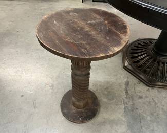 Round Wood Side Table