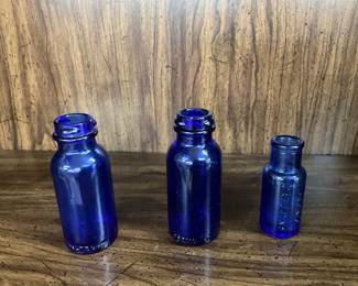 Cobalt Blue Bromo Seltzer Bottles