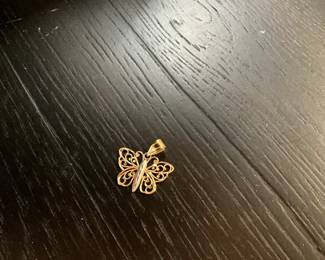 14 K Butterfly Pendant