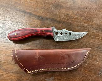 Wood Handle Knife w/Sheath