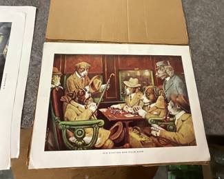 Dogs Playing Poker Series Print "His Station and Four Aces"