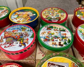 Keebler Holiday Cookie Tins with Original Boxes