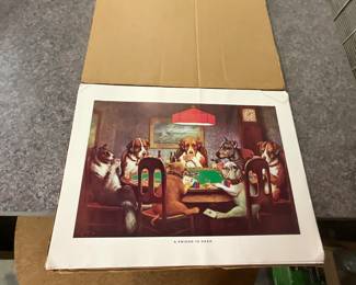 Dogs Playing Poker Series Print "A Friend in Need"
