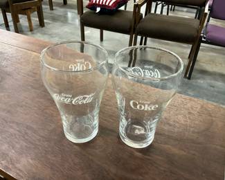Clear Glass Coca-Cola Glasses "Enjoy Coca-Cola"