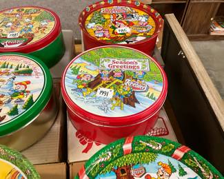 Keebler Holiday Cookie Tins with Original Boxes