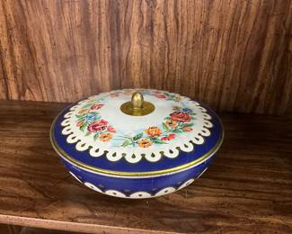 West Germain Vtg Tin Container with Lid