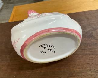 Ceramic Pink Swan Planter