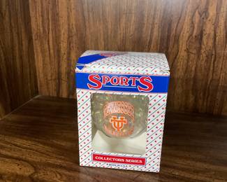 Tennessee Volunteers Glass Christmas Ornament