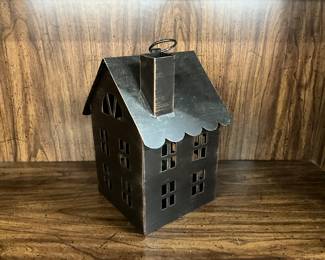 Metal House Lantern/Votive Holder