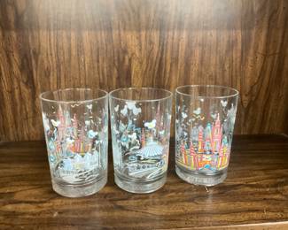 Walt Disney World 25th Anniversary Glasses