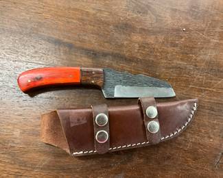 Wood Handle Knife w/Sheath