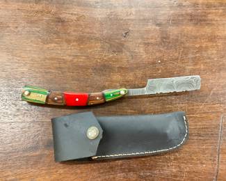 Folding Straight Razor w/Sheath