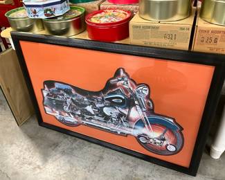 Framed Harley Davidson Picture