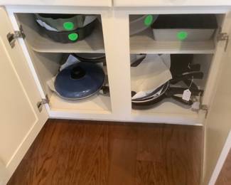 Pots, pans, skillets.