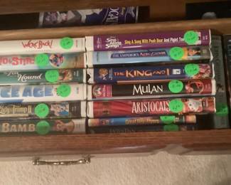 Some of the VCR tapes.