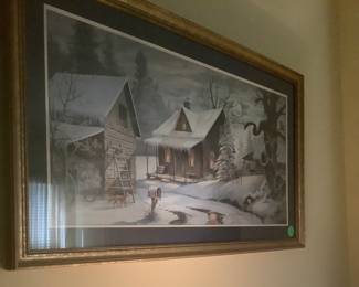 Full view of the art piece.  Beautiful and framed beautifully.