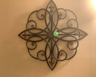 Some of the metal wall hangings.