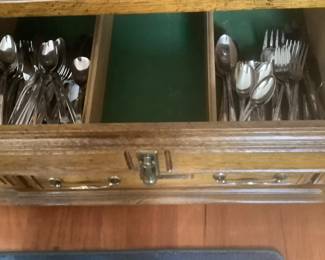 The stainless in silver drawer.
