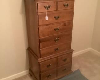 Maple chest with lots of drawers.