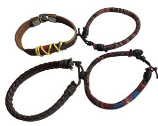 Leather Woven Cloth Bracelets