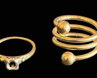 14K18K Gold Ring Spiral Ring