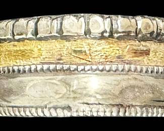 Mens Hot Rox Silver and Gold Tone Ring