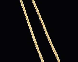 Gold Plate Over Sterling Rope Necklace