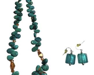 Turquoise Necklace Earrings