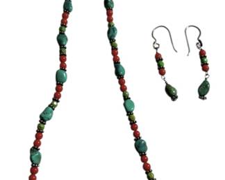 Turquoise Necklace wMatching Earrings