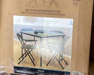 Card table and chairs