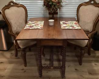 Drop leaf table dining chairs
