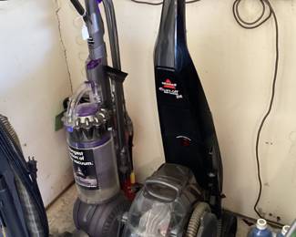 Dyson vacuum cleaner, Bissell carpet cleaner