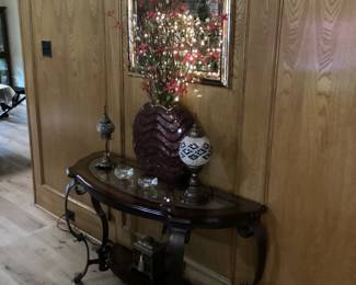 Console table with matching coffee table and end tables