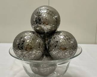 (5pc) Decorative Metal Balls - 2 of 2 | Decorative metal balls; bowl not included.

