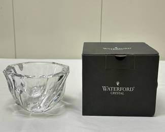 Orrefors Crystal Bowl | Orrefors Crystal "Residence Swirl" octagonal bowl by Olle Alberius (Made in Sweden) - h. 3 x dia. 6 in
